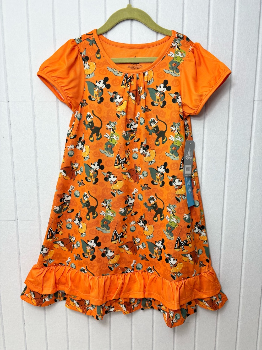 Disney Parks Halloween  Mickey Mouse & Friends‎ Orange Nightgown size 5/6